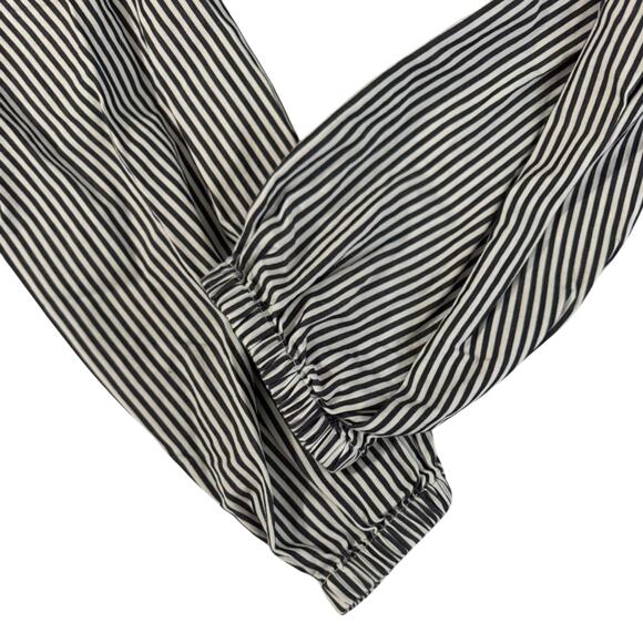 GAP Blue & White Striped Open Shoulder Shirt XS Lightweight Top - Picture 4 of 6